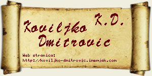 Koviljko Dmitrović vizit kartica